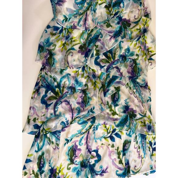 Lauren Ralph Lauren Marcellus One Shoulder Floral Georgette Gown Size 16 NWT - Picture 8 of 11